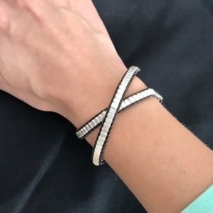 Stella & Dot Nugget Silver Wrap Bracelet